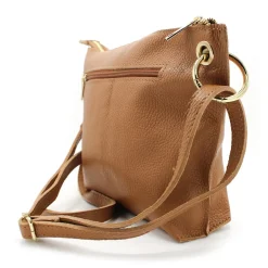 Bolso bandolera piel camel