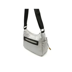 Bolso bandolera plata acolchada