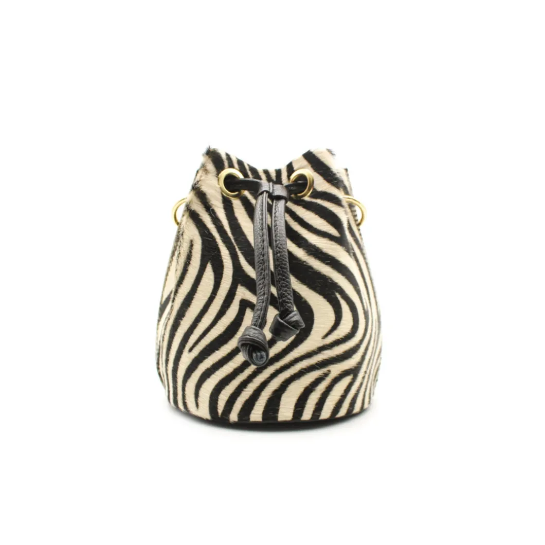 Bolso bombonera piel cebra