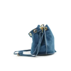 Bolso bombonera serraje azul