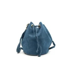 Bolso bombonera serraje azul
