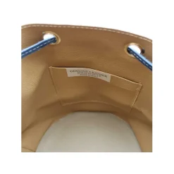 Bolso bombonera serraje azul