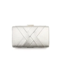Bolso clutch plateado
