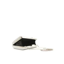 Bolso clutch plateado