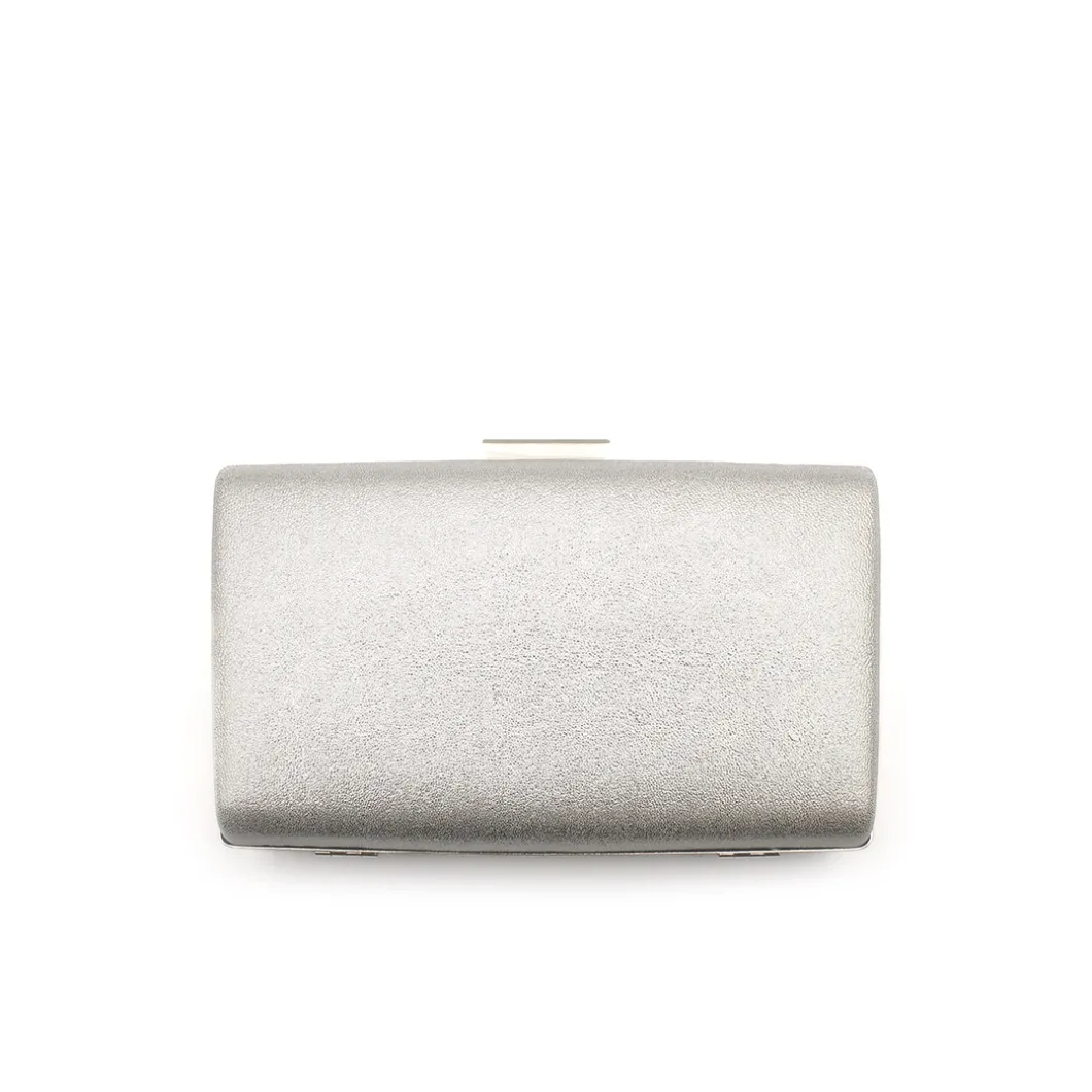 Bolso clutch plateado