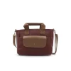 Bolso con solapa burdeos