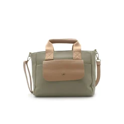 Bolso con solapa​ khaki