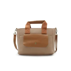 Bolso con solapa taupe