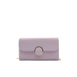 Bolso lila fiesta satinado