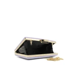 Bolso malva estilo clutch