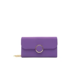 Bolso morado fiesta satinado