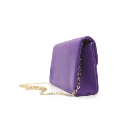Bolso morado fiesta satinado