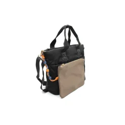 Bolso negro nylon con monedero