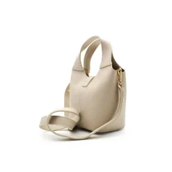 Bolso pequeño beige candado