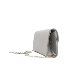 Bolso plata fiesta satinado