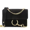 Bolso serraje cadena negro