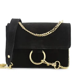 Bolso serraje cadena negro
