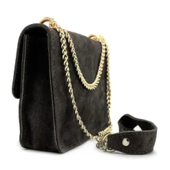 Bolso serraje cadena negro
