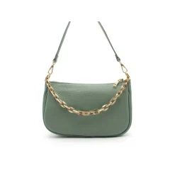 Bolso verde piel cadena