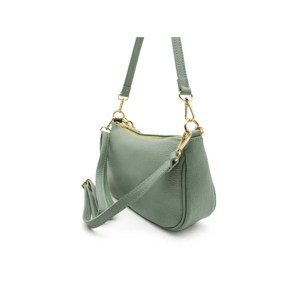 Bolso verde piel cadena