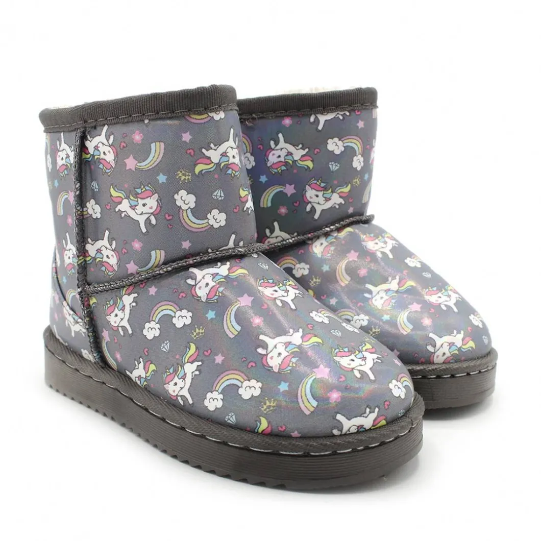 Bota australiana impermeable unicornios gris