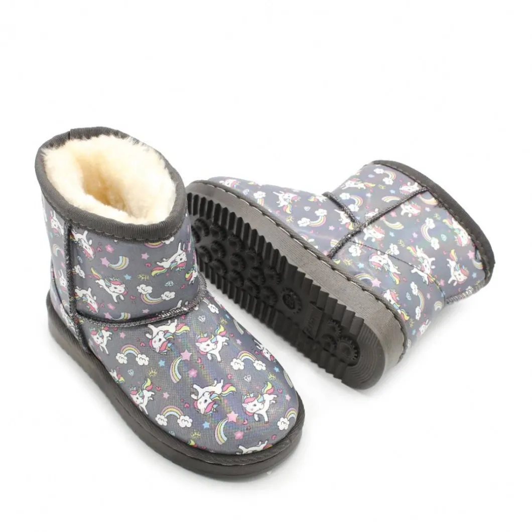 Bota australiana impermeable unicornios gris