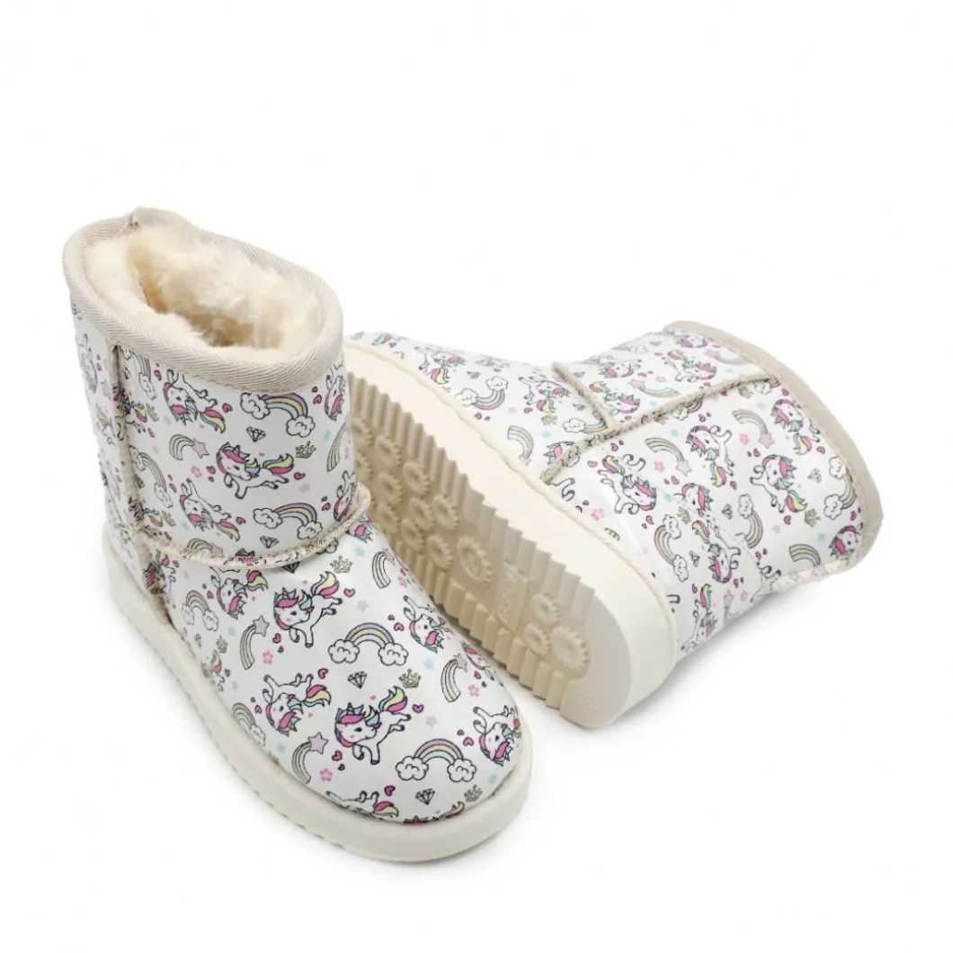 Bota australiana impermeable unicornios beige