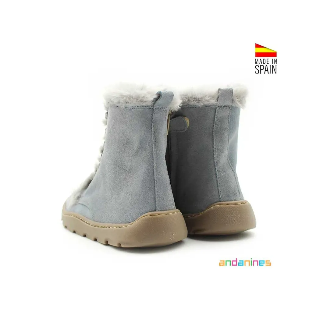 Bota azul de invierno