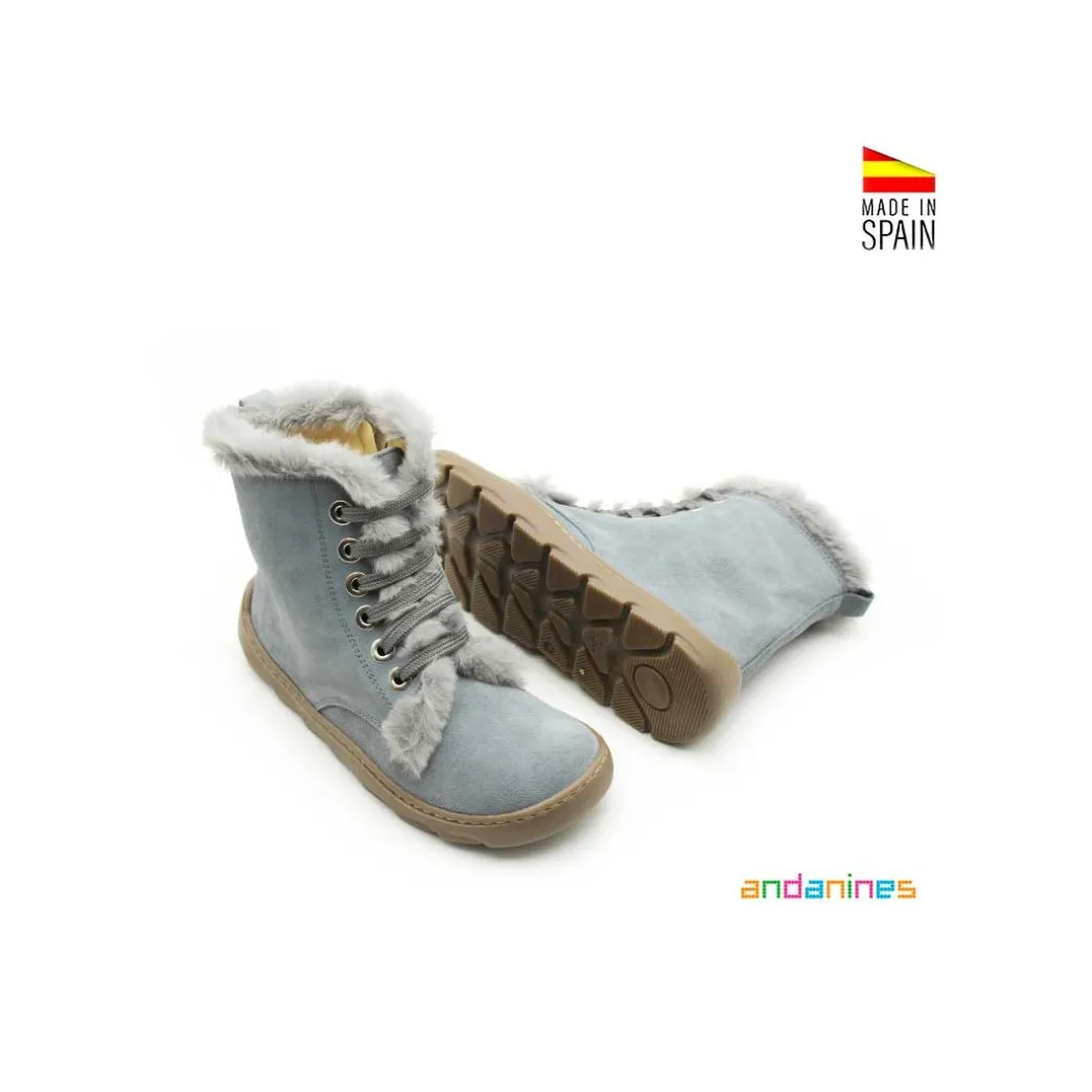 Bota azul de invierno
