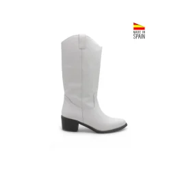 Bota blanca alta Texas
