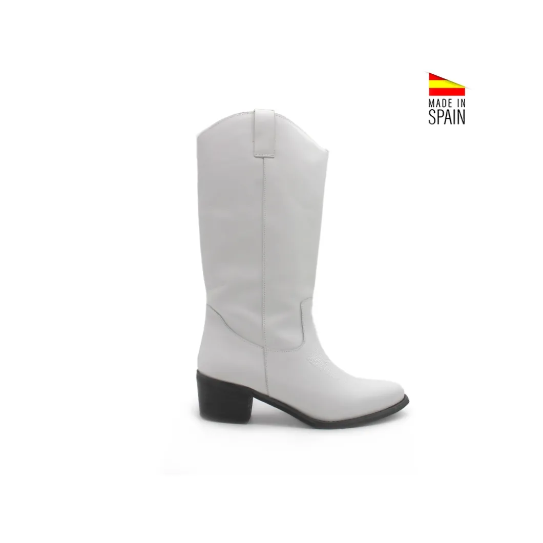 Bota blanca alta Texas