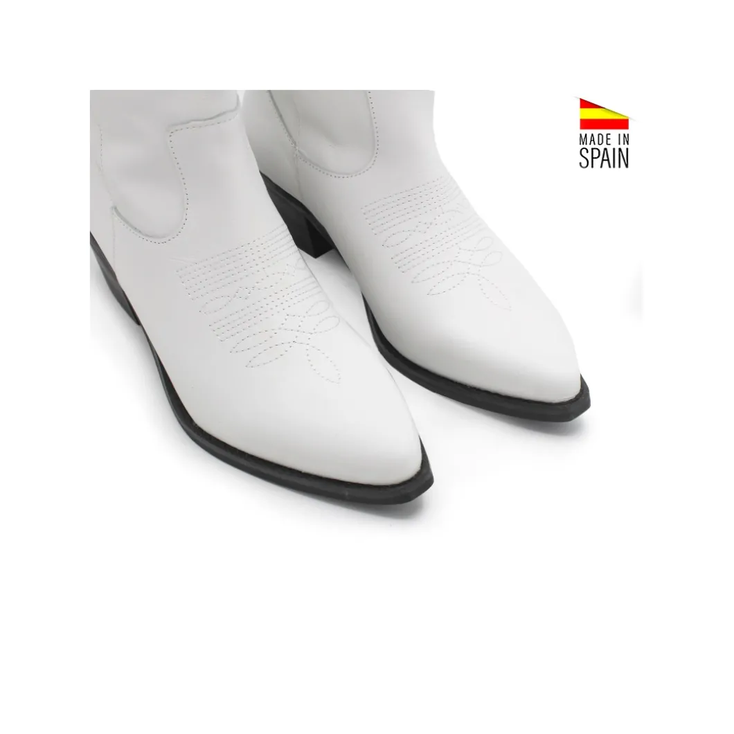 Bota blanca alta Texas