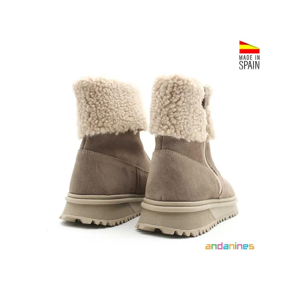 Bota borrego serraje taupe