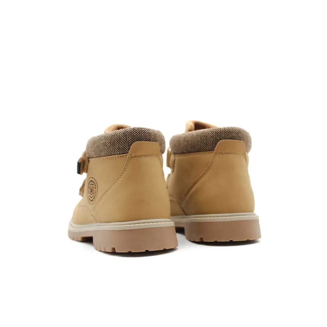 Bota camel estilo montaña con velcros