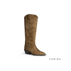 Bota campera camel caña alta