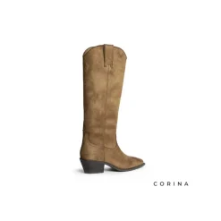 Bota campera camel caña alta