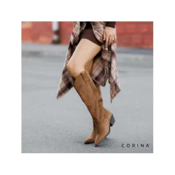 Bota campera camel caña alta