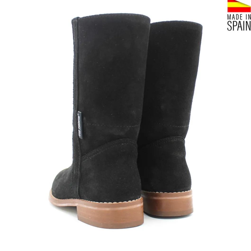 Bota campera serraje negra
