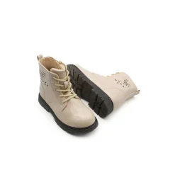 Bota charol militar beige