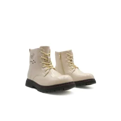 Bota charol militar beige