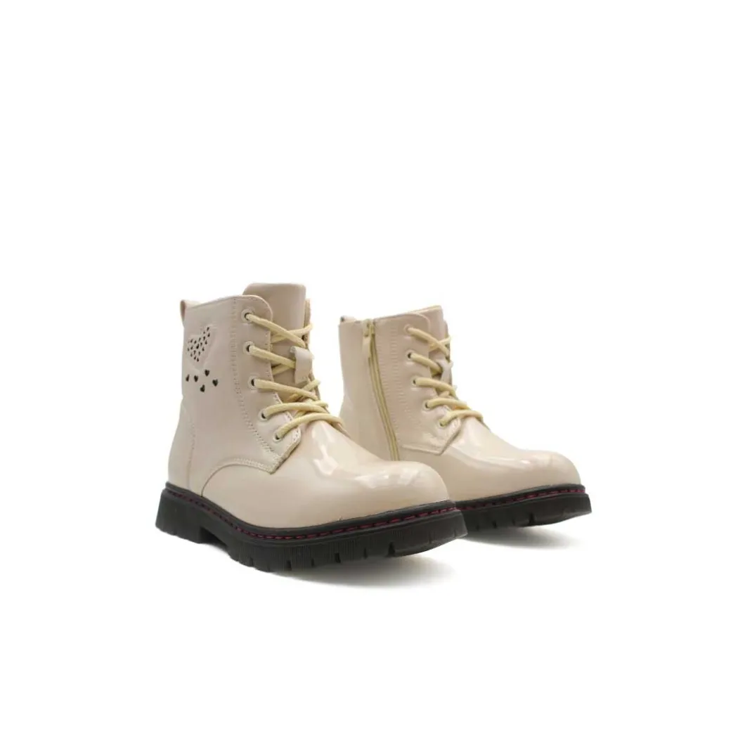 Bota charol militar beige
