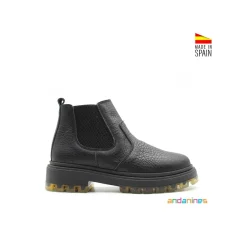 Bota chelsea piel negra Andanines