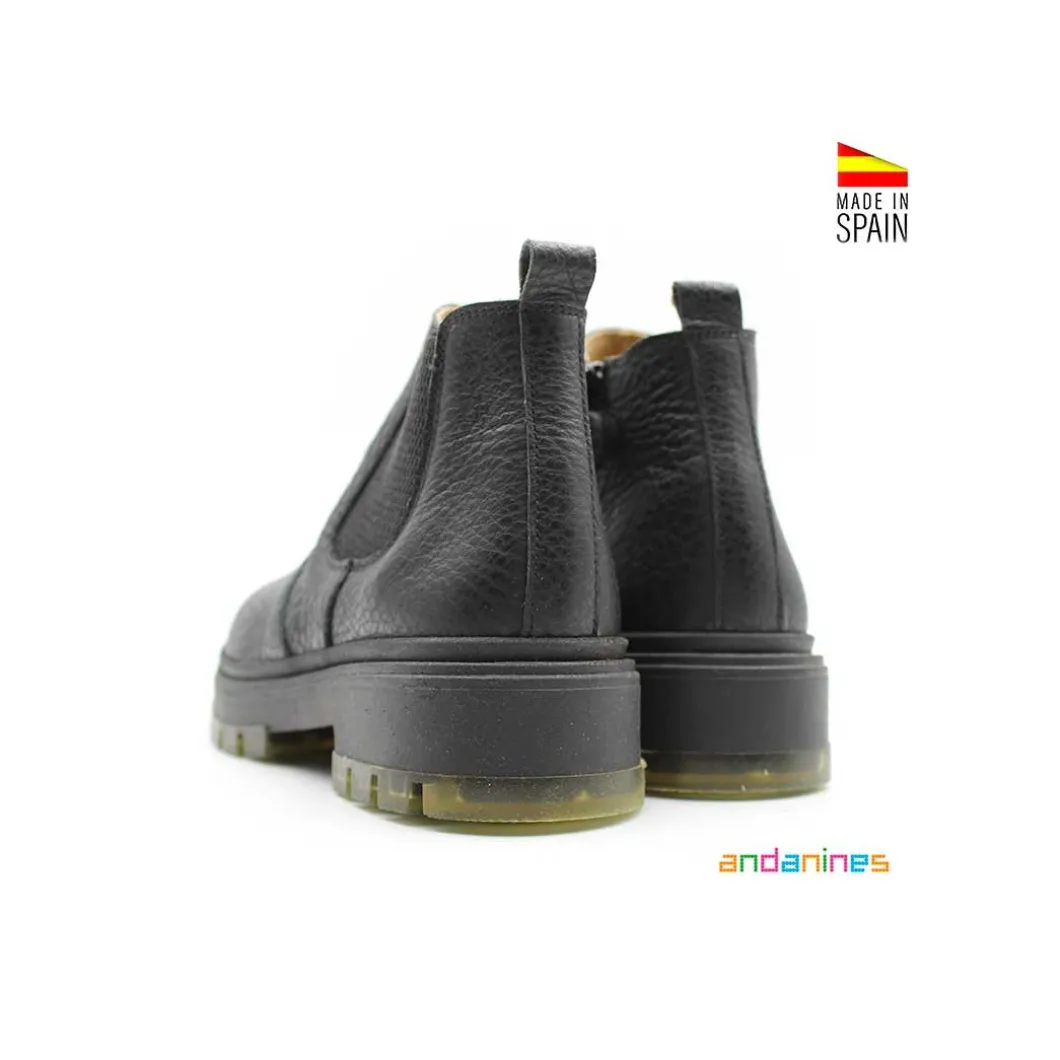 Bota chelsea piel negra Andanines