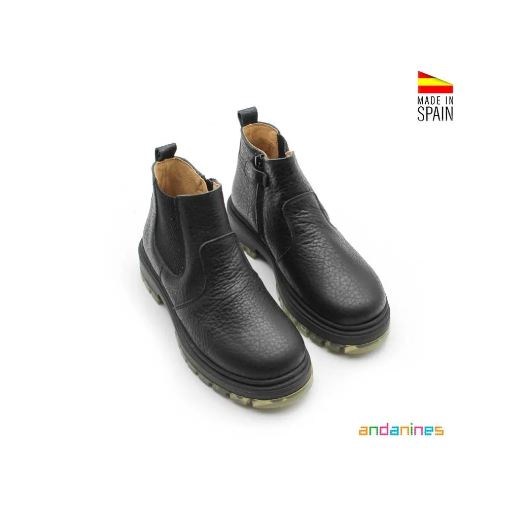 Bota chelsea piel negra Andanines