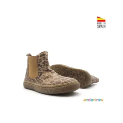 Bota chesea leopardo brillo