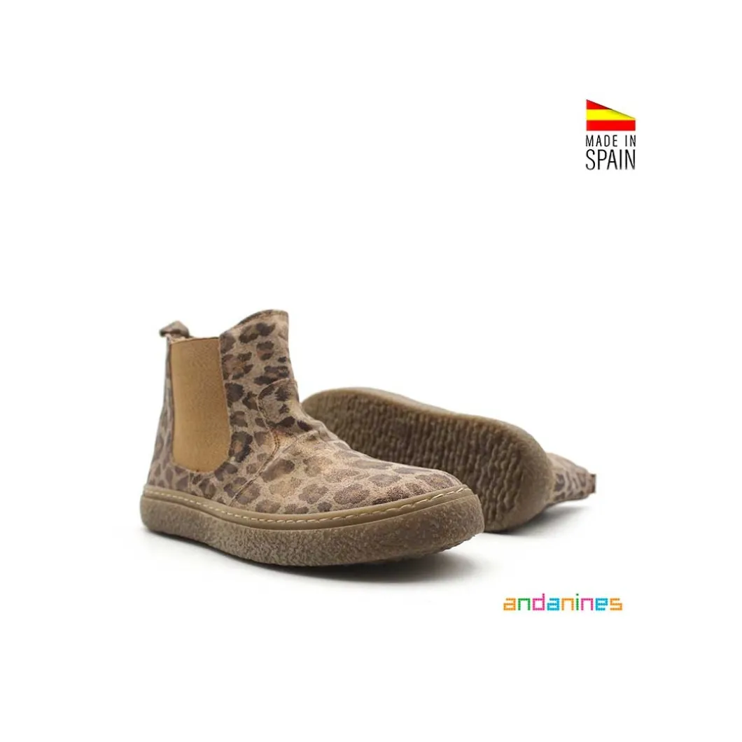 Bota chesea leopardo brillo