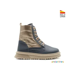 Bota cordones after-ski azul marino