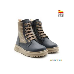 Bota cordones after-ski azul marino