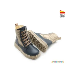 Bota cordones after-ski azul marino