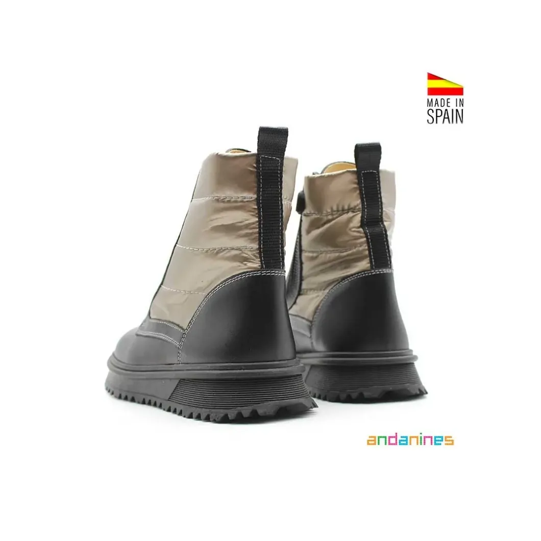Bota cordones after-ski negro